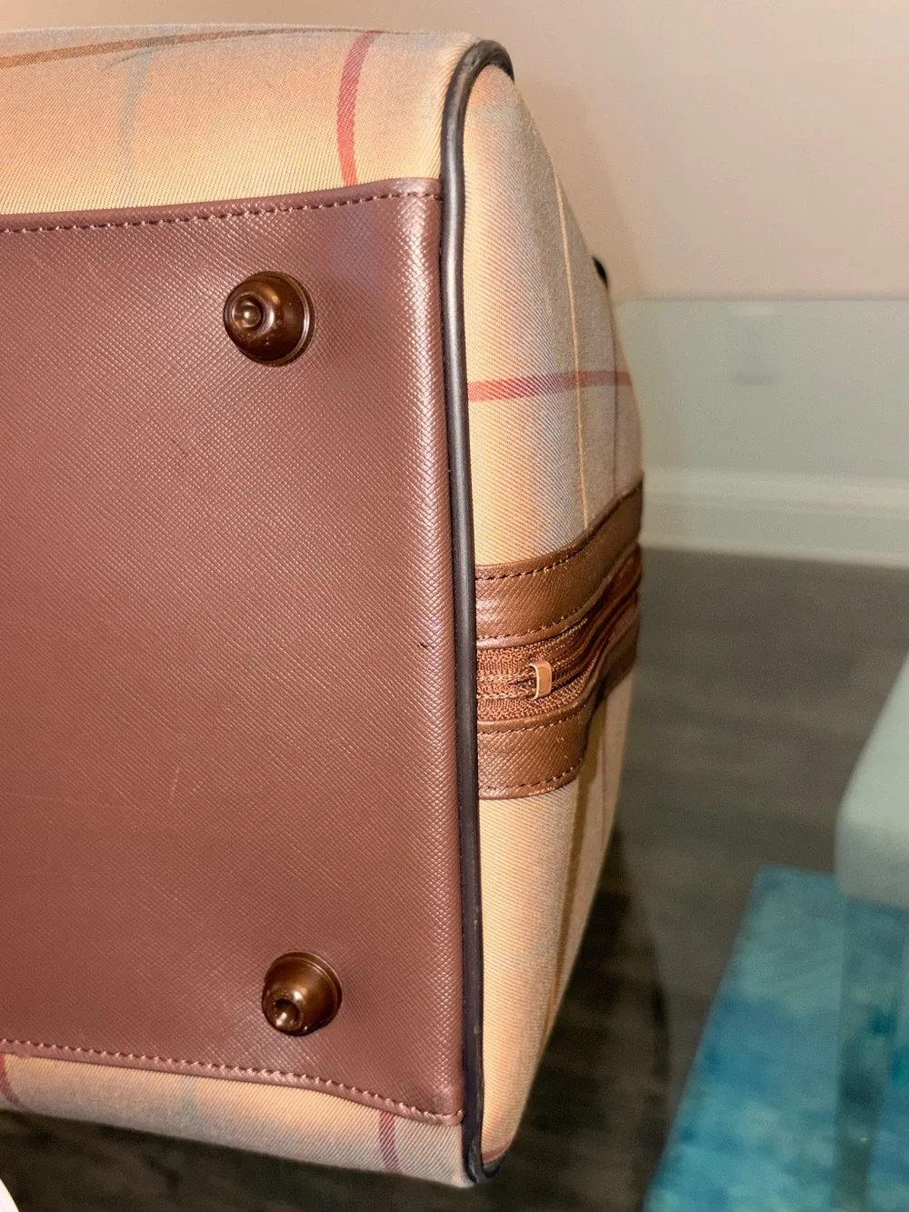 Vintage Burberrys Nova Check Boston Bag,